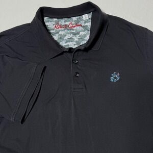 Robert Graham Stone Trail Skull Polo Shirt Black‎ Men's Size Large